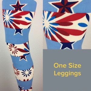 NWT LuLaRoe OS Leggings-July 4th